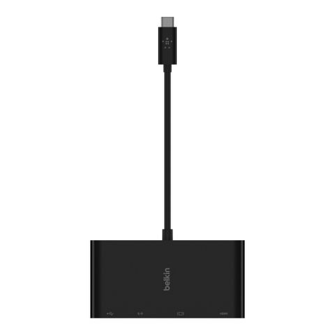  Cáp chuyển đổi USB-C Multimedia, 4 trong 1, màu đen Belkin 