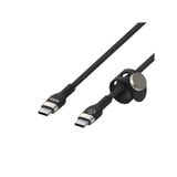  Cáp USB-C - C Pro Flex  vỏ dù 2 mét hoạ tiết Marvel màu đen Belkin 