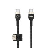  Cáp USB-C - C Pro Flex  vỏ dù 2 mét hoạ tiết Marvel màu đen Belkin 