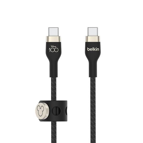  Cáp USB-C - C Pro Flex  vỏ dù 2 mét hoạ tiết Marvel màu đen Belkin 