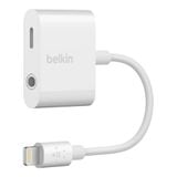  Cáp chuyển đổi Lightning sang 3.5mm Audio RockStar Belkin thêm cổng sạc Lightning - Hàng chính hãng 