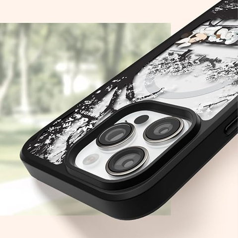 Ốp lưng Magnetic hoạ tiết Mickey và Minnie màu đen iPhone 16 Pro Max Belkin 