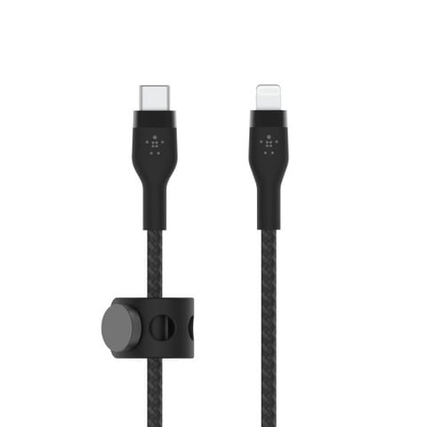  Cáp sạc USB Type C - Lightning BOOSTCHARGE PRO Flex Belkin vỏ silicone bọc dù 60W CAA011 