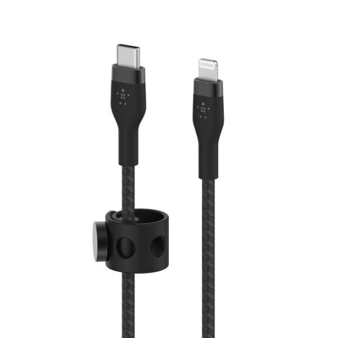  Cáp sạc USB Type C - Lightning BOOSTCHARGE PRO Flex Belkin vỏ silicone bọc dù 60W CAA011 