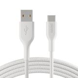  Cáp sạc USB Type C Belkin Playa vỏ dù, 1m - 2m - Hàng Chính Hãng - Bảo Hành 2 Năm 