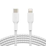  Cáp USB-C to Lightning BOOST CHARGE Belkin vỏ dù, chứng chỉ MFi, sạc nhanh 30W CAA004 