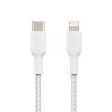  Cáp USB-C to Lightning BOOST CHARGE Belkin vỏ dù, chứng chỉ MFi, sạc nhanh 30W CAA004 