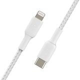  Cáp USB-C to Lightning BOOST CHARGE Belkin vỏ dù, chứng chỉ MFi, sạc nhanh 30W CAA004 