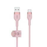  Cáp sạc USB Type C BOOSTCHARGE PRO Flex Belkin vỏ silicon bọc dù 60W 1m 