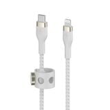  Cáp sạc USB Type C - Lightning BOOSTCHARGE PRO Flex Belkin vỏ silicone bọc dù 60W CAA011 