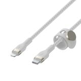  Cáp sạc USB Type C - Lightning BOOSTCHARGE PRO Flex Belkin vỏ silicone bọc dù 60W CAA011 