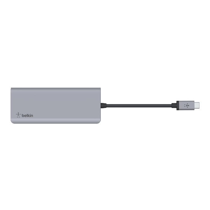  Hub chuyển đổi Belkin 7 trong 1 USB-C Multiport - HDMI 4K 30Hz, 100W PD, 2xUSB-A 3.0, 3.5 mm audio, SD 3.0,microSD 3.0 