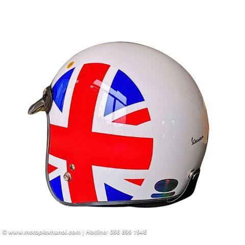 Mũ Bảo Hiểm 3/4 Vespa Cờ Anh 2.0 chính hãng tại Motoplex Hanoi