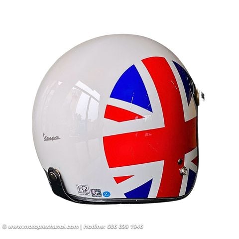 Mũ Bảo Hiểm 3/4 Vespa Cờ Anh 2.0 chính hãng tại Motoplex Hanoi