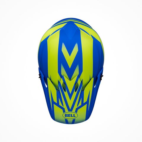 Mũ Bảo Hiểm Fullface Offroad Bell MX-9 MIPS® Disrupt Matte Classic Blue/Hi-Viz Yellow tại FMG Superstore - Bell Distributor