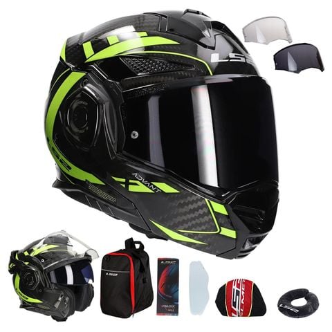 Mũ Bảo Hiểm Fullface Lật Hàm 180 Độ LS2 Advant X Carbon chính hãng tại FMG Superstore