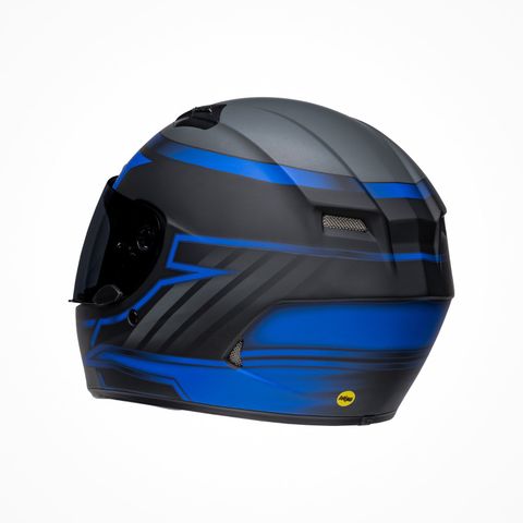 Mũ Bảo Hiểm Fullface Bell Qualifier DLX MIPS Raiser Matte Black/Blue/Gray Chính Hãng USA tại FMG Superstore