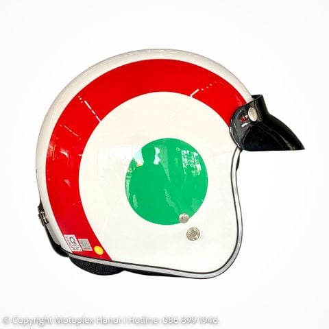Mũ Bảo Hiểm 3/4 VESPA CỜ Ý Chính Hãng tại Motoplex Hanoi