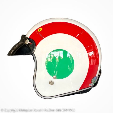 Mũ Bảo Hiểm 3/4 VESPA CỜ Ý Chính Hãng tại Motoplex Hanoi