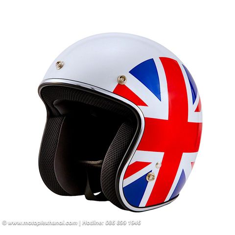Mũ Bảo Hiểm 3/4 Vespa Cờ Anh 2.0 chính hãng tại Motoplex Hanoi