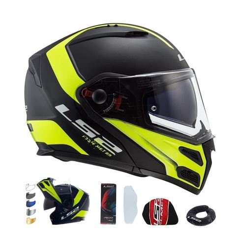 Mũ Bảo Hiểm Fullface Lật Hàm LS2 FF324 Metro