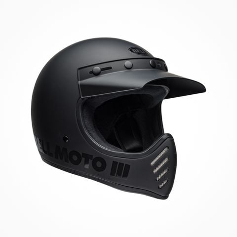 Mũ Bảo Hiểm Fullface Offroad Bell Moto-3 Classic Matte/Gloss Blackout Chính Hãng USA có tại FMG Superstore