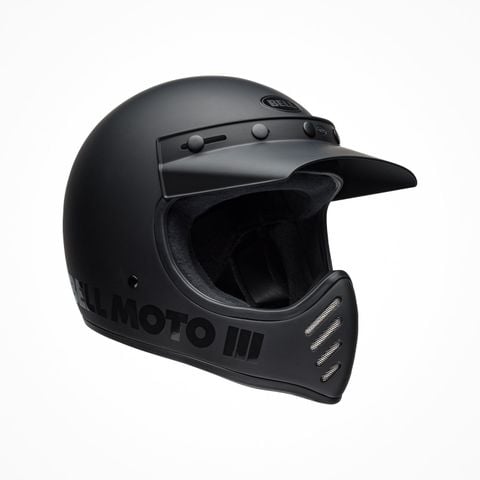 Mũ Bảo Hiểm Fullface Offroad Bell Moto-3 Classic Matte/Gloss Blackout Chính Hãng USA có tại FMG Superstore