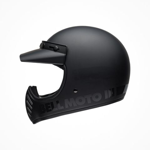 Mũ Bảo Hiểm Fullface Offroad Bell Moto-3 Classic Matte/Gloss Blackout Chính Hãng USA có tại FMG Superstore
