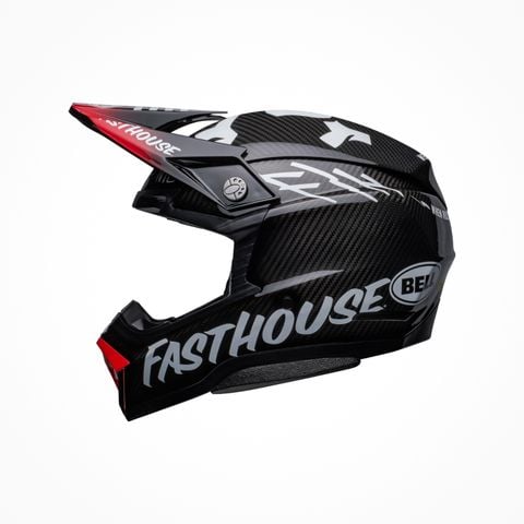 Mũ Bảo Hiểm Fullface Offroad BELL MOTO-10 SPHERICAL FASTHOUSE PRIVATEER Gloss Black Red Chính Hãng USA tại FMG Superstore