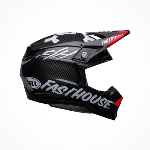 Mũ Bảo Hiểm Fullface Offroad BELL MOTO-10 SPHERICAL FASTHOUSE PRIVATEER Gloss Black Red Chính Hãng USA tại FMG Superstore