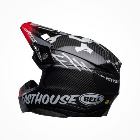 Mũ Bảo Hiểm Fullface Offroad BELL MOTO-10 SPHERICAL FASTHOUSE PRIVATEER Gloss Black Red Chính Hãng USA tại FMG Superstore