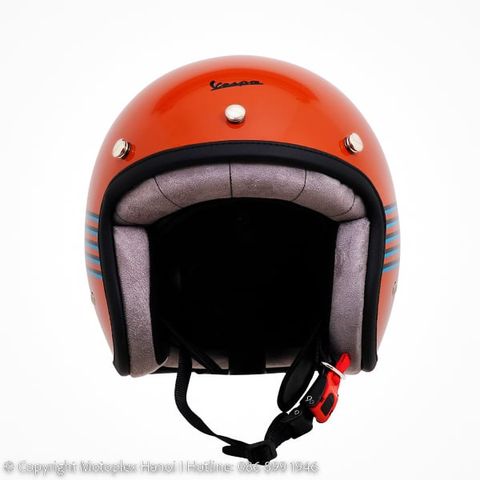 MŨ BẢO HIỂM VESPA COLOR VIBE màu Cam Orange chính hãng tại Motoplex Hanoi
