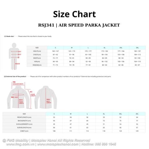 Áo Bảo Hộ Moto RS-Taichi RSJ341 Air Speed Parka Jacket chính hãng tại FMG Superstore | Motoplex Hanoi