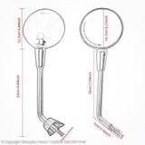 Gương Chiếu Hậu Vespa Primavera mạ Chrome Chính Hãng