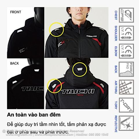 Áo Bảo Hộ Moto RS Taichi RSJ341 Air Speed Parka Jacket chính hãng tại FMG Superstore | Motoplex Hanoi