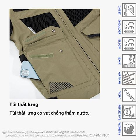 Áo Bảo Hộ Moto RS Taichi RSJ340 Kompass Air Jacket chính hãng tại FMG Superstore | Motoplex Hanoi