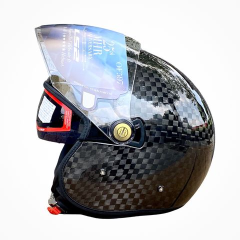 Mũ Bảo Hiểm 3/4 LS2 OF597 Cabrio Carbon chính hãng tại Motoplex Hanoi