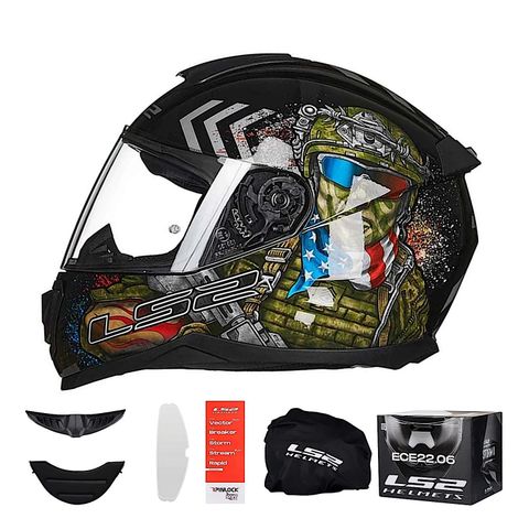 Mũ Bảo Hiểm Fullface LS2 FF800 Storm 2 Gloss Commando chính hãng tại FMG Superstore