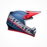 Mũ Bảo Hiểm Fullface Offroad BELL MX-9 MIPS Offset Matte Metallic Blue/White Chính Hãng USA có sẵn tại FMG Superstore