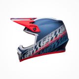 Mũ Bảo Hiểm Fullface Offroad BELL MX-9 MIPS Offset Matte Metallic Blue/White Chính Hãng USA có sẵn tại FMG Superstore