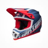 Mũ Bảo Hiểm Fullface Offroad BELL MX-9 MIPS Offset Matte Metallic Blue/White Chính Hãng USA có sẵn tại FMG Superstore