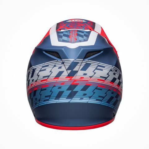 Mũ Bảo Hiểm Fullface Offroad BELL MX-9 MIPS Offset Matte Metallic Blue/White Chính Hãng USA có sẵn tại FMG Superstore