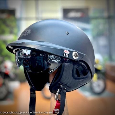 Mũ Bảo Hiểm nửa đầu Bell Pit Boss Gloss Black Chính Hãng Nhập Khẩu từ USA