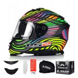 Mũ Bảo Hiểm Fullface LS2 FF800 Storm 2 Power Black Rainbow chính hãng tại FMG Superstore