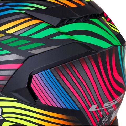 Mũ Bảo Hiểm Fullface LS2 FF800 Storm 2 Power Black Rainbow chính hãng tại FMG Superstore