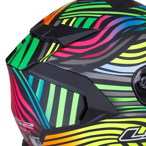 Mũ Bảo Hiểm Fullface LS2 FF800 Storm 2 Power Black Rainbow chính hãng tại FMG Superstore