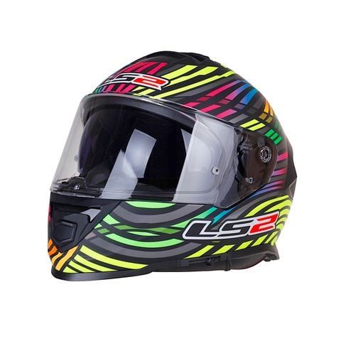 Mũ Bảo Hiểm Fullface LS2 FF800 Storm 2 Power Black Rainbow chính hãng tại FMG Superstore