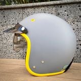 Mũ Bảo Hiểm 3/4 có kính âm Vespa Grey Demi Jet XI chính hãng tại Motoplex Hanoi