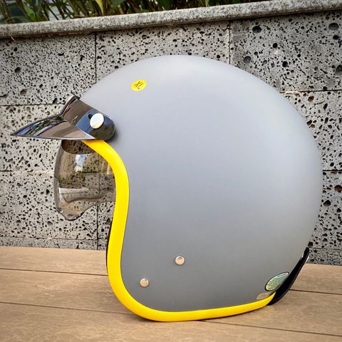 Mũ Bảo Hiểm 3/4 có kính âm Vespa Grey Demi Jet XI chính hãng tại Motoplex Hanoi