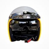 Mũ Bảo Hiểm 3/4 có kính âm Vespa Grey Demi Jet XI chính hãng tại Motoplex Hanoi